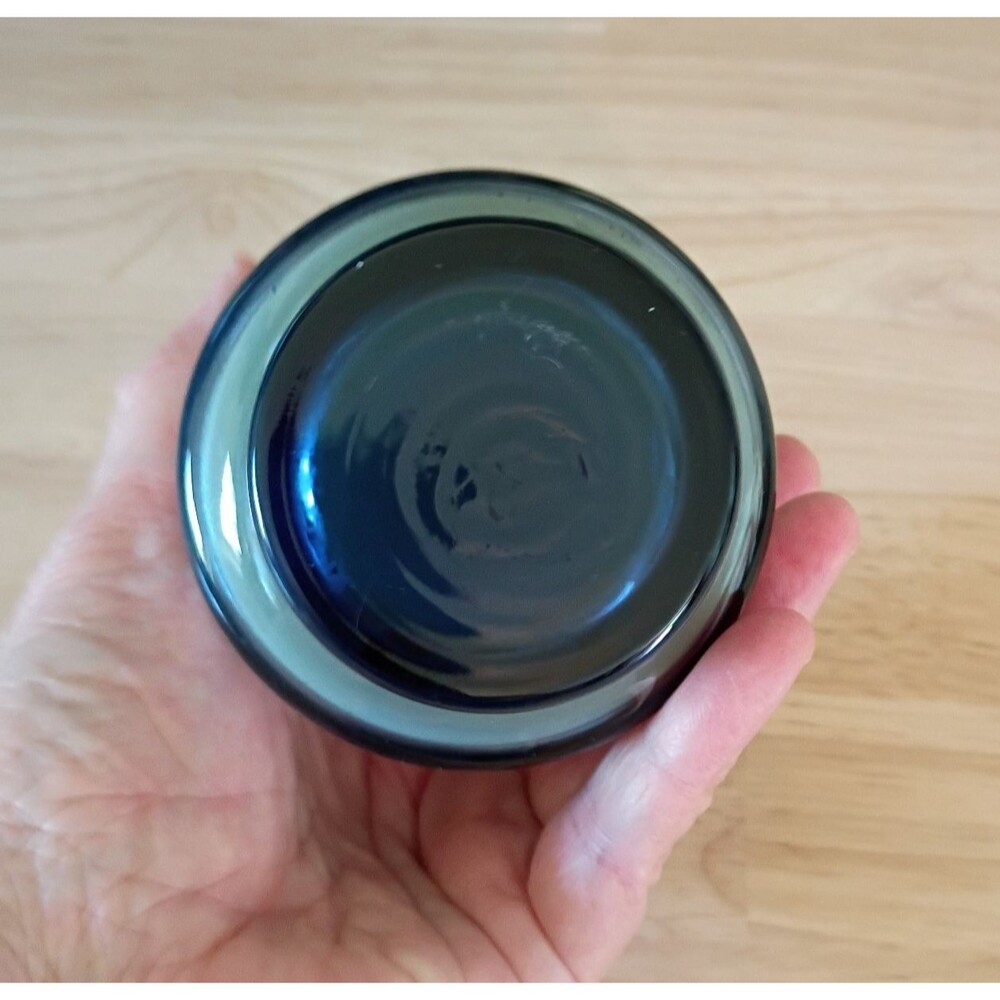 Libbey Mary Gregory Vintage Asian Glass Scented Candle with Metal Lid 3.25" - Picture 8 of 11
